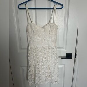 White lace Abercrombie dress size medium